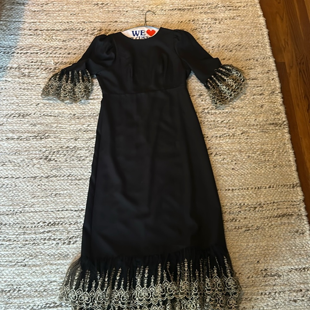 Pomander place black with lace dress with tags